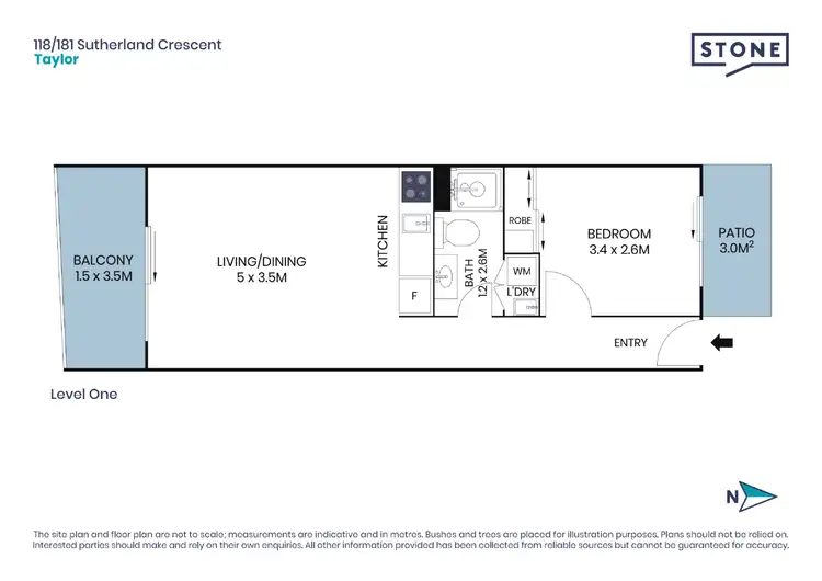Floorplan of Homely unit listing, 118/181 Sutherland Crescent, Taylor ACT 2913