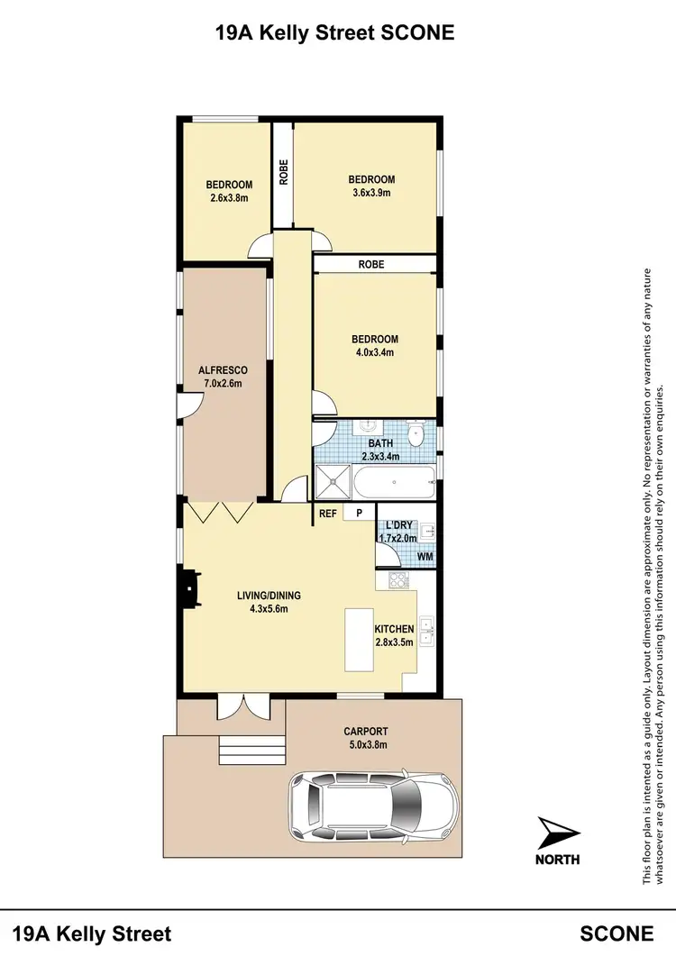 Floorplan of Homely house listing, 19a Kelly Street, Scone NSW 2337