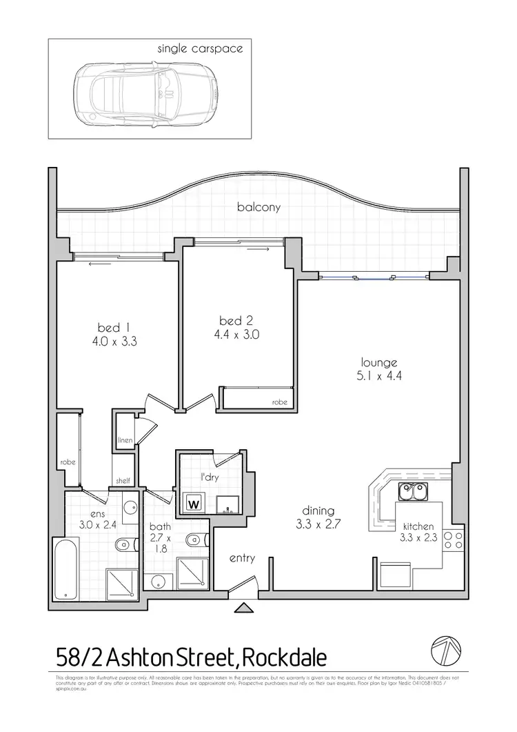 Floorplan of Homely apartment listing, 58/2 Ashton Street, Rockdale NSW 2216