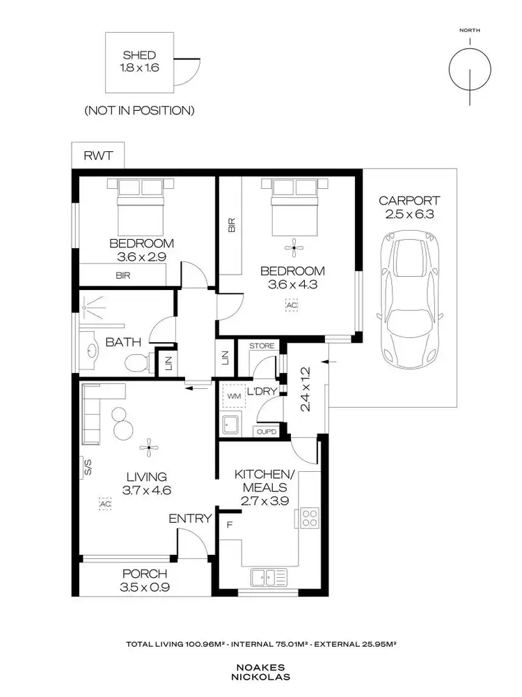 Floorplan of Homely unit listing, 12 Olive Street, Glenelg SA 5045