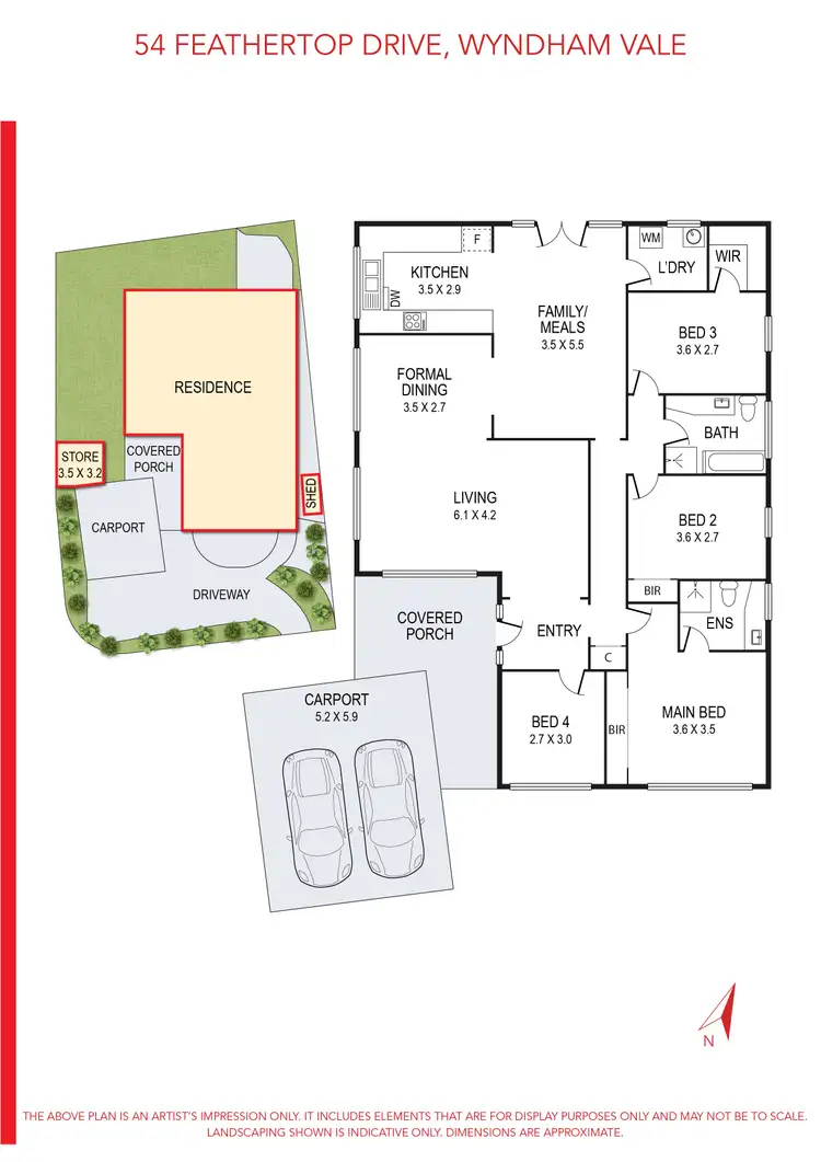 Floorplan of Homely house listing, 54 Feathertop Drive, Wyndham Vale VIC 3024
