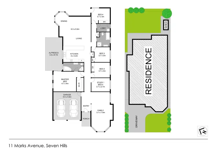 Floorplan of Homely house listing, 11 Marks Avenue, Seven Hills NSW 2147