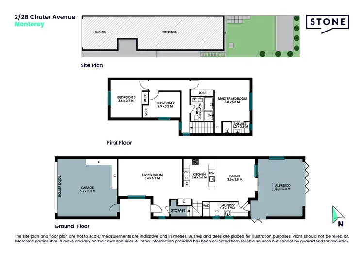 Floorplan of Homely semi-detached listing, 2/28 Chuter Avenue, Monterey NSW 2217