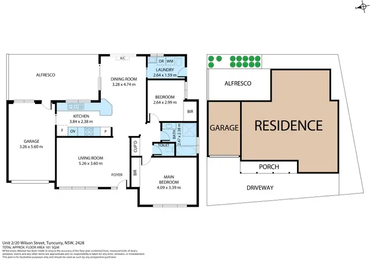 Floorplan of Homely villa listing, 2/20 Wilson Street, Tuncurry NSW 2428