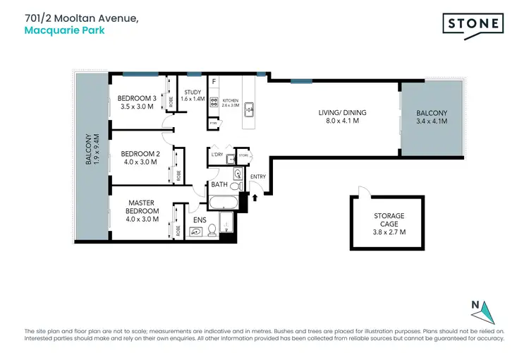 Floorplan of Homely apartment listing, 701/2 Mooltan Avenue, Macquarie Park NSW 2113