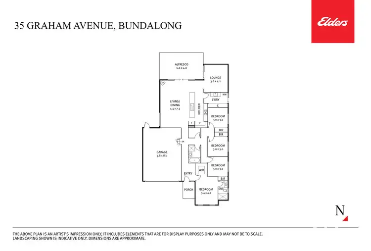 Floorplan of Homely house listing, 35 Graham Avenue, Bundalong VIC 3730