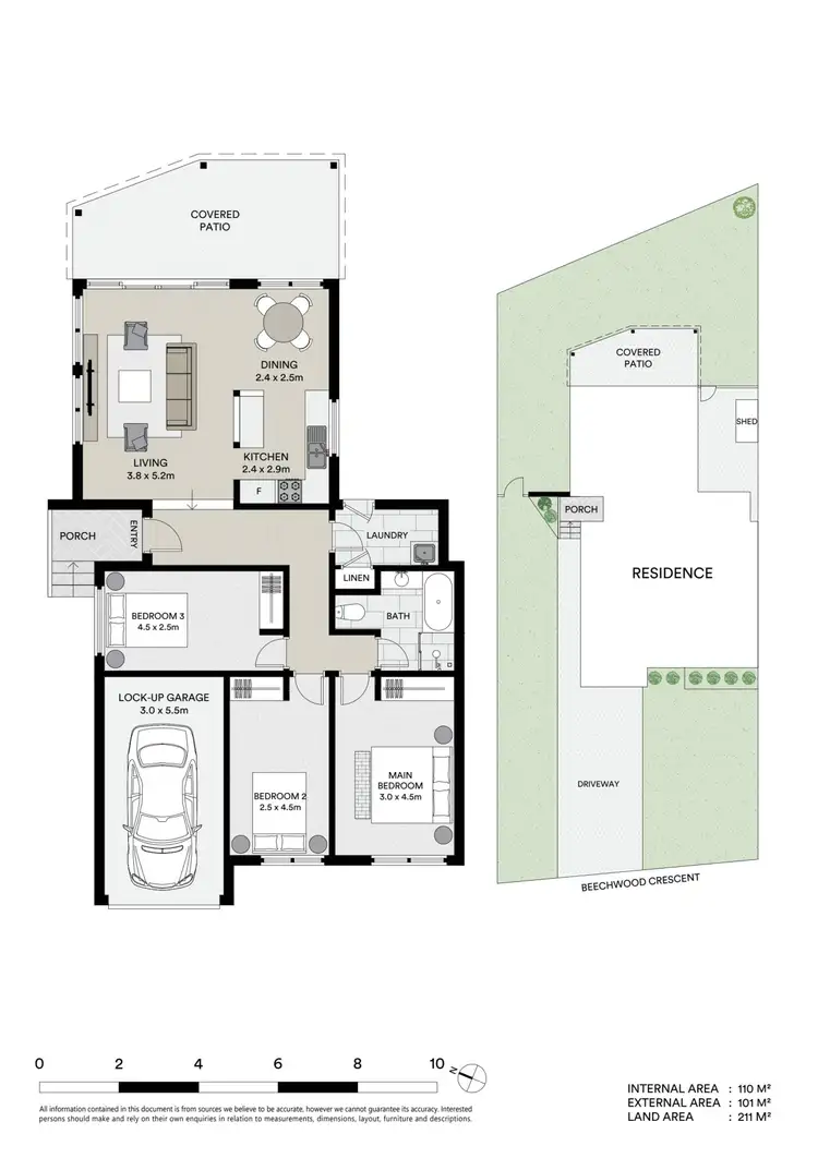 Floorplan of Homely townhouse listing, 1/11 Beechwood Street, Ourimbah NSW 2258
