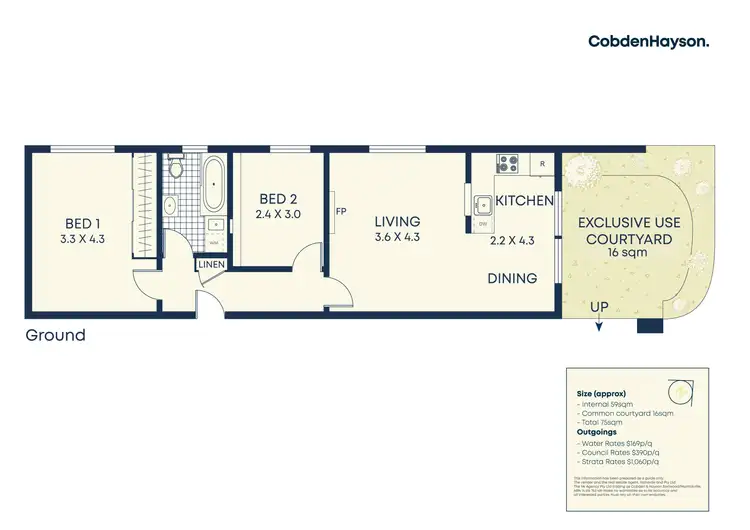 Floorplan of Homely apartment listing, 2/68 Ewart Street, Marrickville NSW 2204