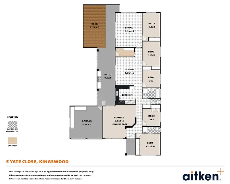 Floorplan of Homely house listing, 5 Yate Close, Kingswood NSW 2747