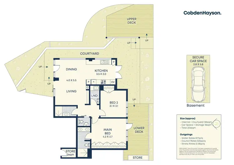Floorplan of Homely apartment listing, 2/101a St Georges Crescent, Drummoyne NSW 2047