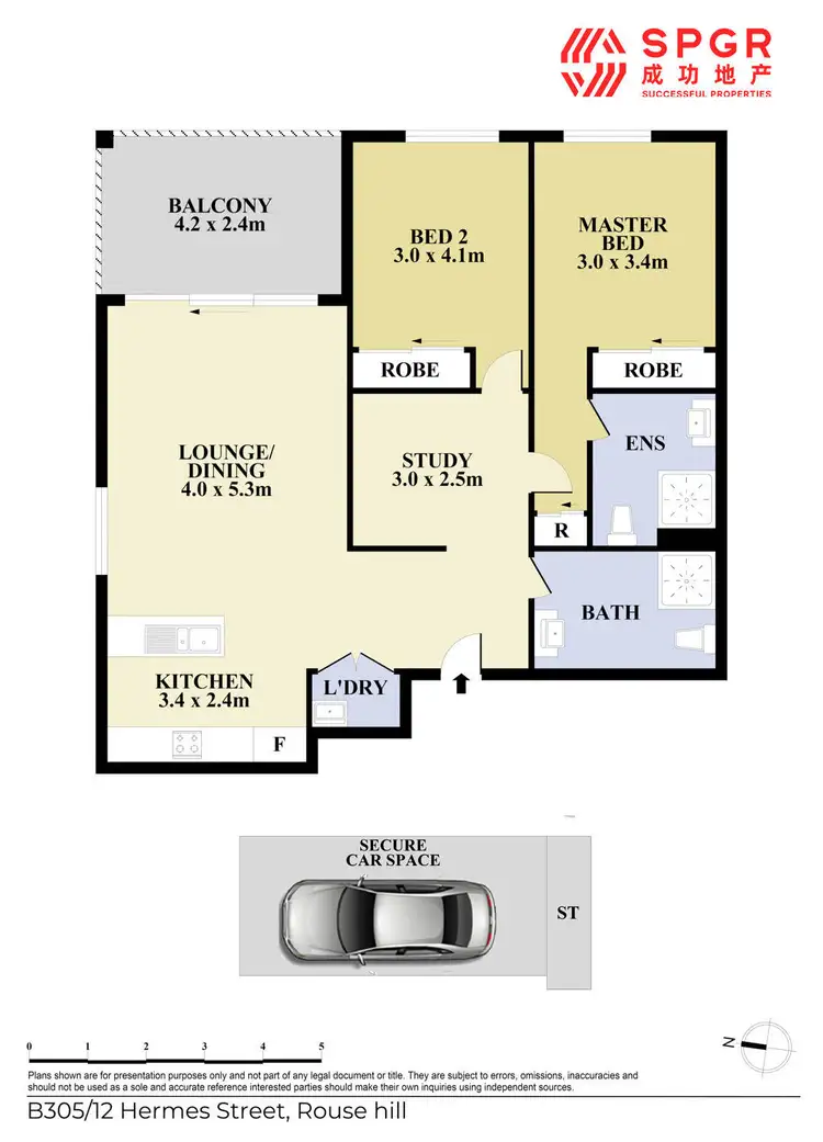 Floorplan of Homely apartment listing, B305/12 Hermes Avenue, Rouse Hill NSW 2155