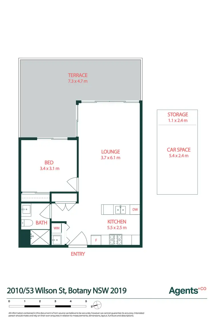 Floorplan of Homely apartment listing, 2010/53 Wilson Street, Botany NSW 2019