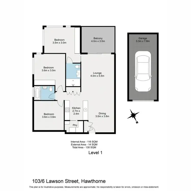 Floorplan of Homely unit listing, 103/6 Lawson Street, Hawthorne QLD 4171