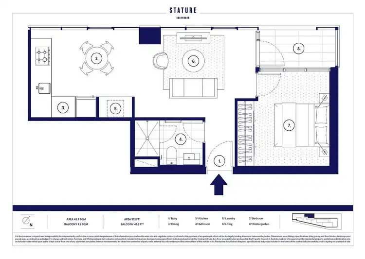 Floorplan of Homely apartment listing, 2306/43 Hancock Street, Southbank VIC 3006