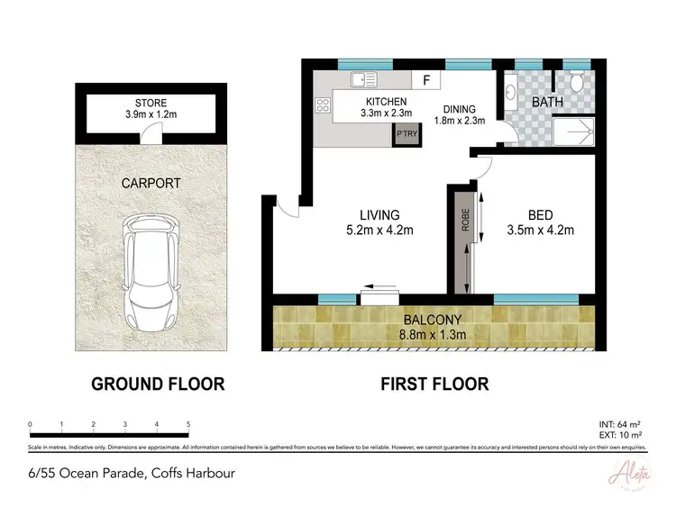 Floorplan of Homely unit listing, 6/55 Ocean Parade, Coffs Harbour NSW 2450