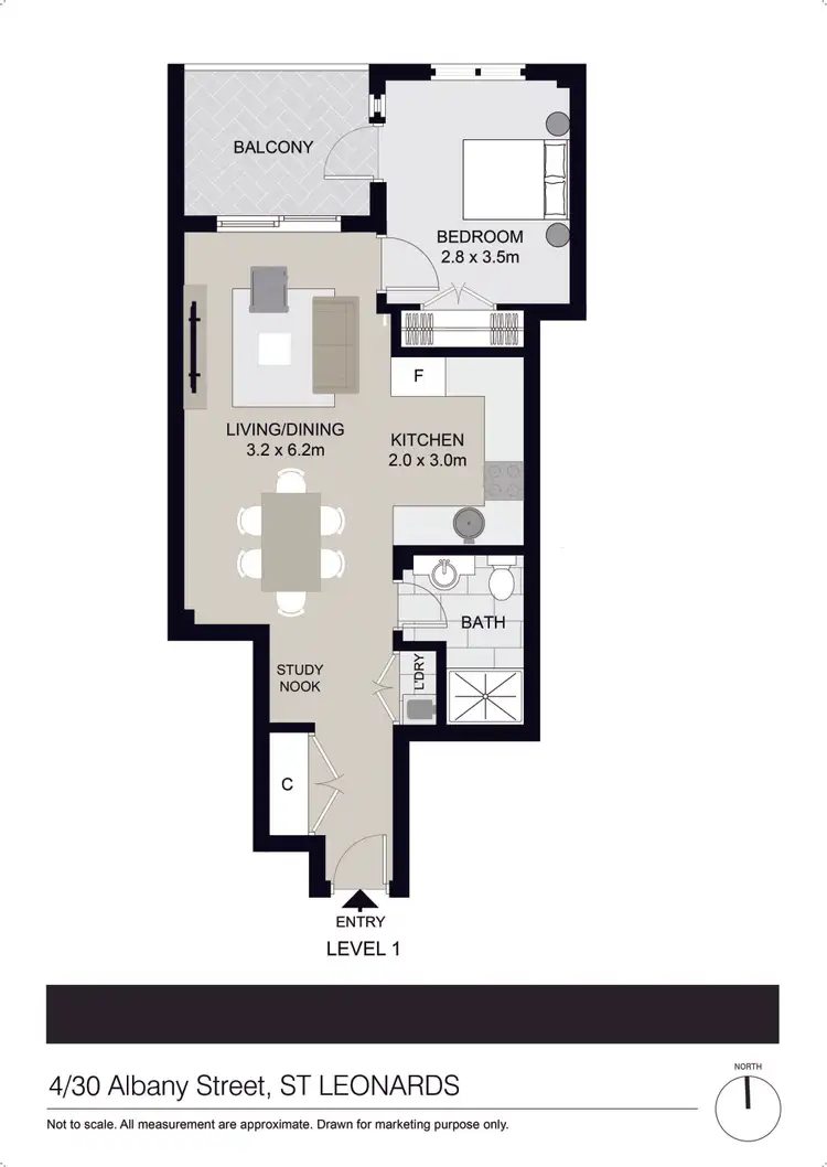 Floorplan of Homely apartment listing, 4/30 Albany Street, St Leonards NSW 2065