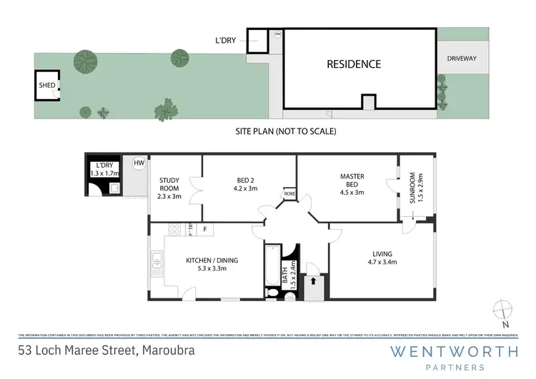 Floorplan of Homely semi-detached listing, 53 Lochmaree Street, Maroubra NSW 2035