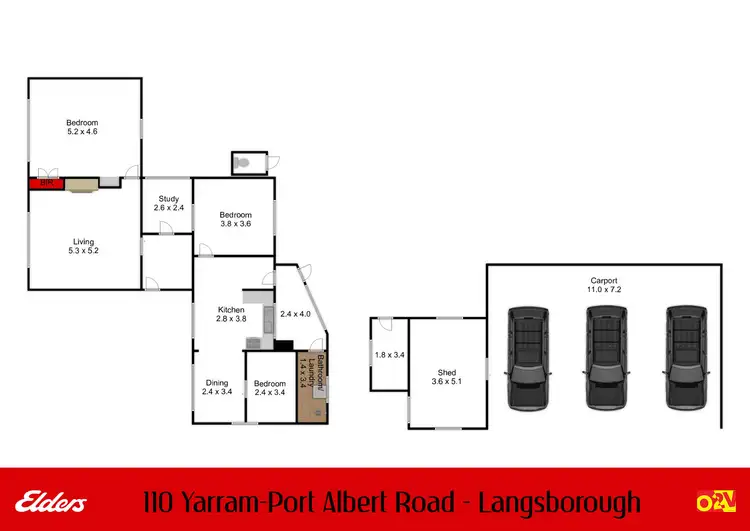 Floorplan of Homely rural property listing, 110 Yarram Port Albert Road, Langsborough VIC 3971