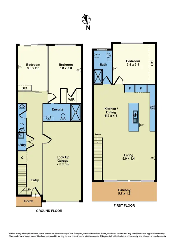 Floorplan of Homely townhouse listing, 4/160 Duke Street, Braybrook VIC 3019
