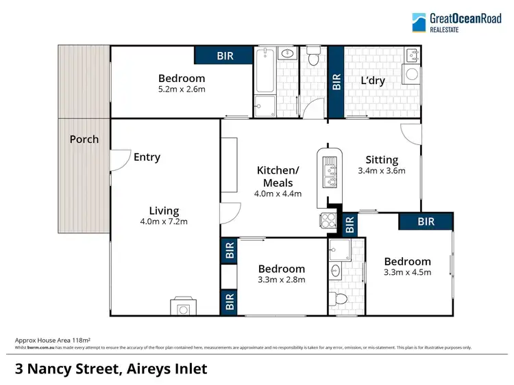 Floorplan of Homely house listing, 3 Nancy Street, Aireys Inlet VIC 3231