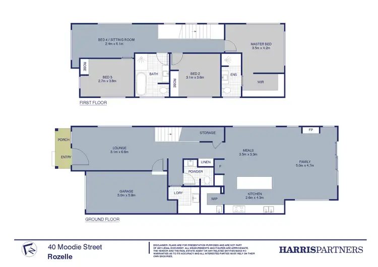 Floorplan of Homely house listing, 40 Moodie Street, Rozelle NSW 2039