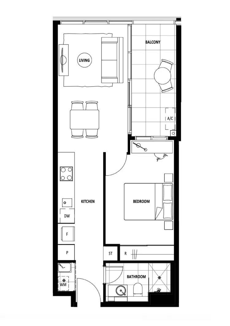 Floorplan of Homely apartment listing, 1316/6 Furzer Street, Phillip ACT 2606