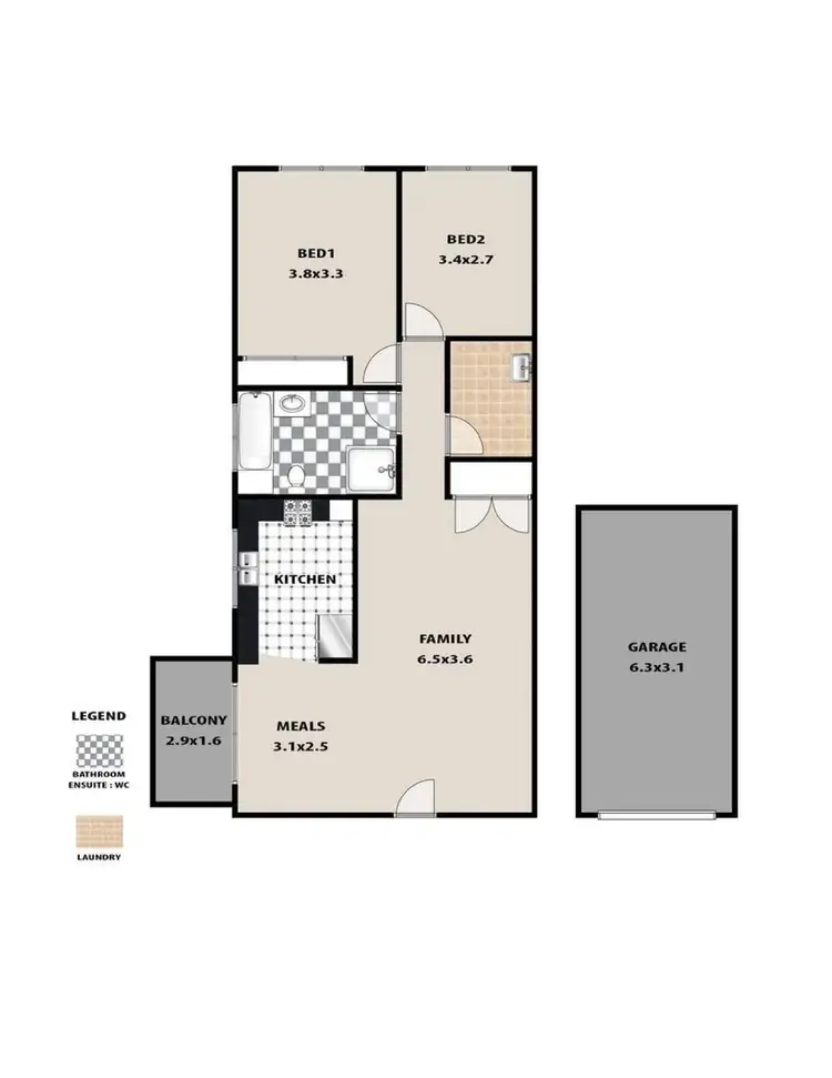 Floorplan of Homely apartment listing, 30/1-3 York Road, Jamisontown NSW 2750
