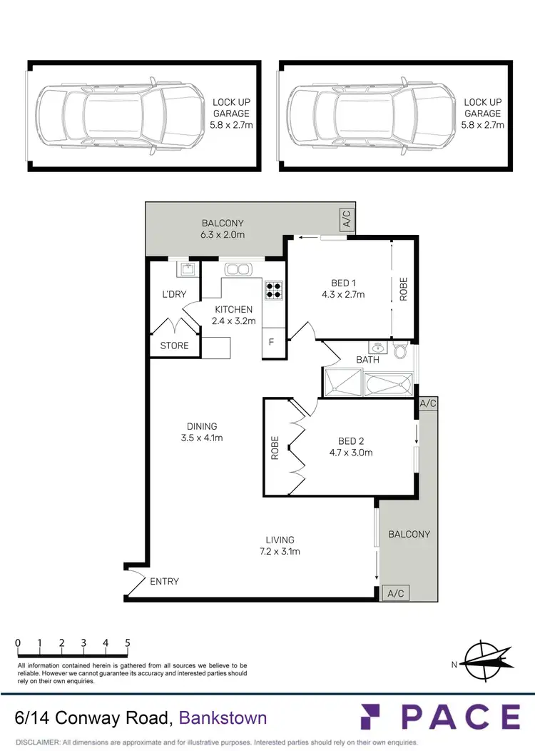 Floorplan of Homely apartment listing, 6/14-16 Conway Road, Bankstown NSW 2200