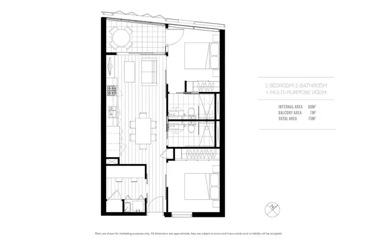 Floorplan of Homely apartment listing, 408/109 Commercial Road, Teneriffe QLD 4005