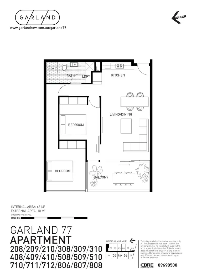 Floorplan of Homely apartment listing, 808/17 Gadigal Avenue, Zetland NSW 2017