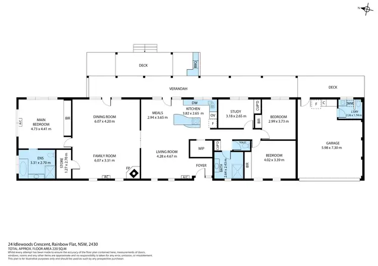Floorplan of Homely house listing, 24 Idlewoods Crescent, Rainbow Flat NSW 2430