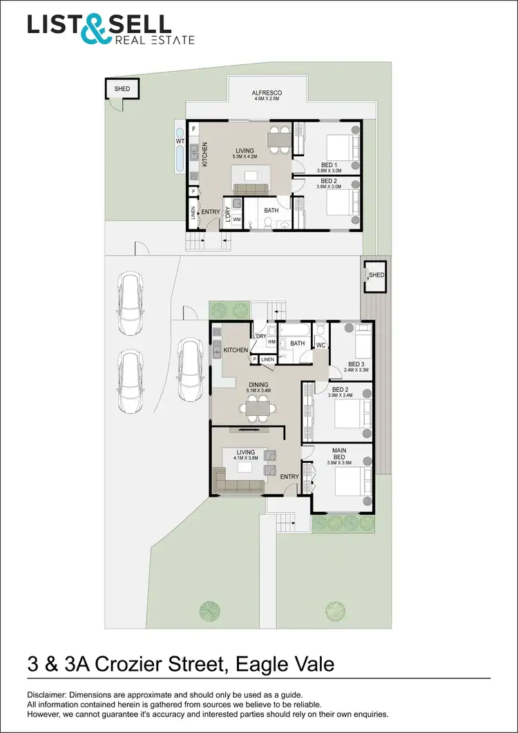 Floorplan of Homely house listing, 3 & 3A Crozier Street, Eagle Vale NSW 2558