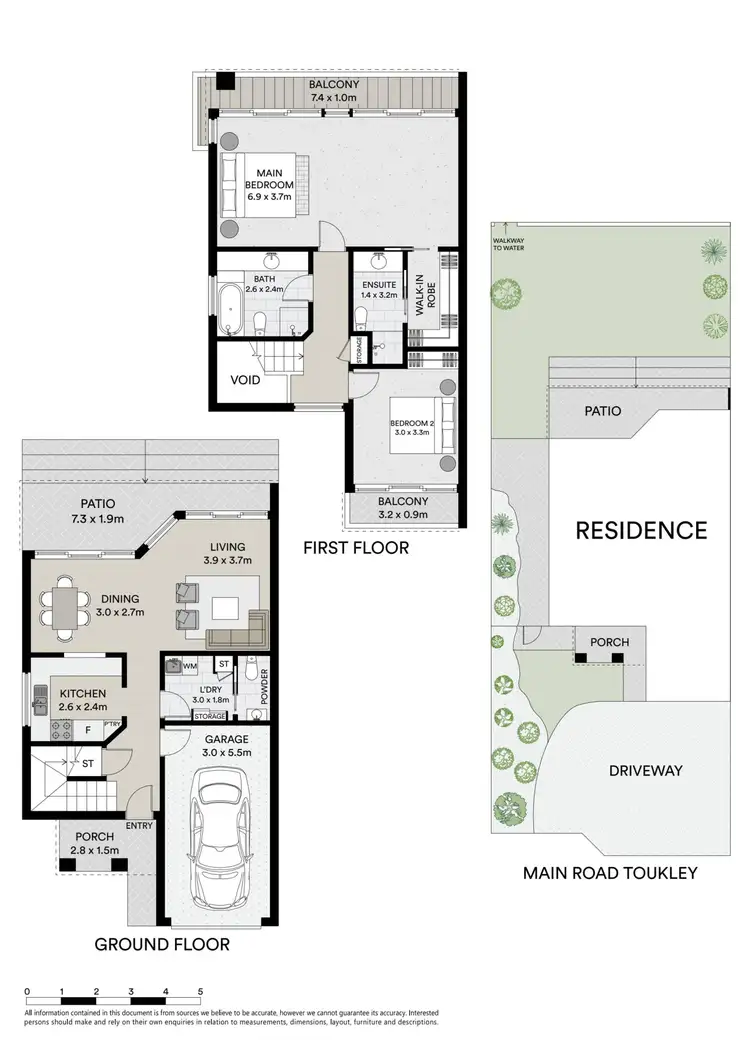 Floorplan of Homely townhouse listing, 2/78 Main Road, Toukley NSW 2263