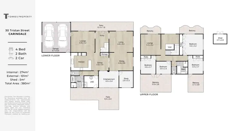 Floorplan of Homely house listing, 30 Tristan Street, Carindale QLD 4152