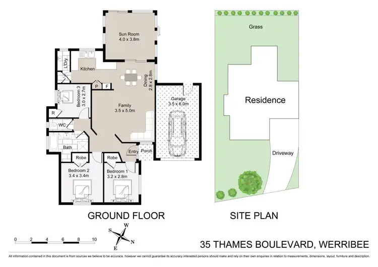 Floorplan of Homely house listing, 35 Thames Boulevard, Werribee VIC 3030