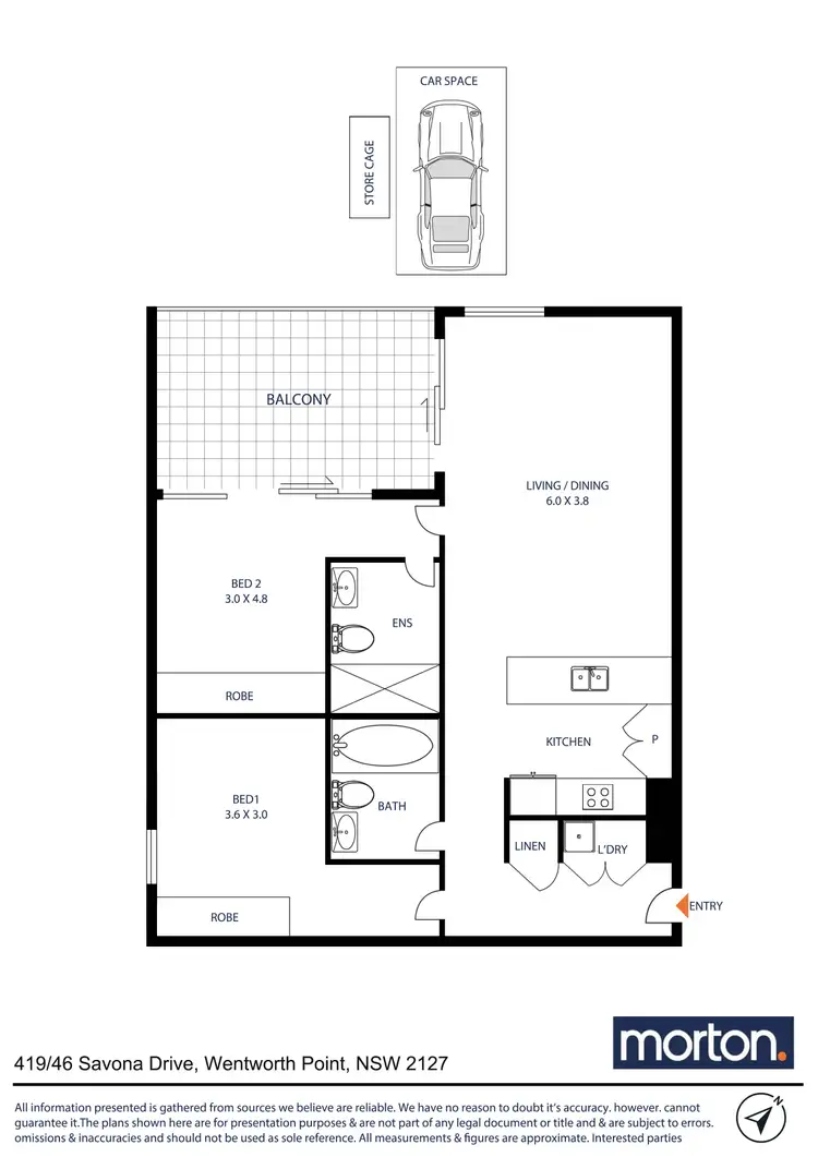 Floorplan of Homely apartment listing, C419/46 Savona Drive, Wentworth Point NSW 2127
