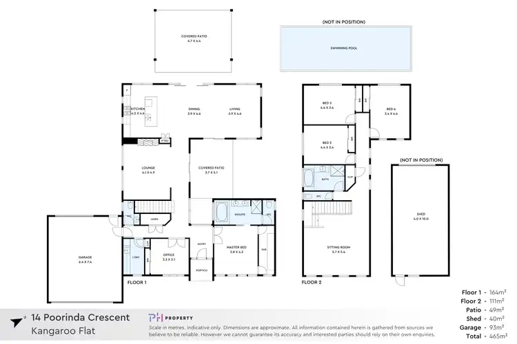 Floorplan of Homely house listing, 14 Poorinda Crescent, Kangaroo Flat VIC 3555