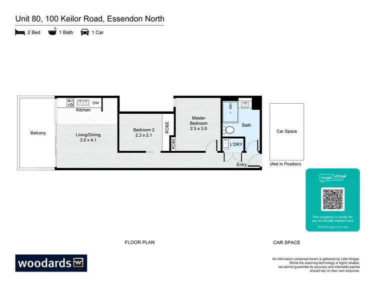 Floorplan of Homely apartment listing, 80/100 Keilor Road, Essendon North VIC 3041