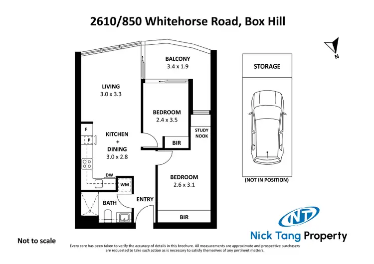 Floorplan of Homely apartment listing, 2610/850 Whitehorse Road, Box Hill VIC 3128