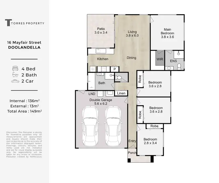 Floorplan of Homely house listing, 16 Mayfair Street, Doolandella QLD 4077