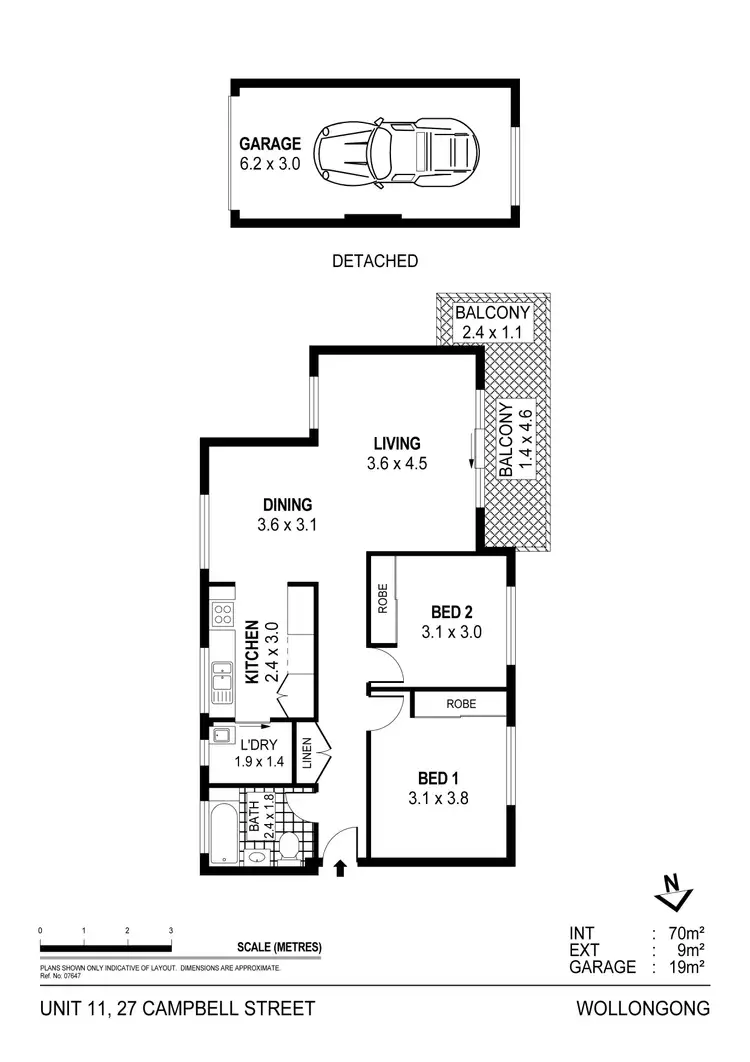 Floorplan of Homely unit listing, 11/27 Campbell Street, Wollongong NSW 2500