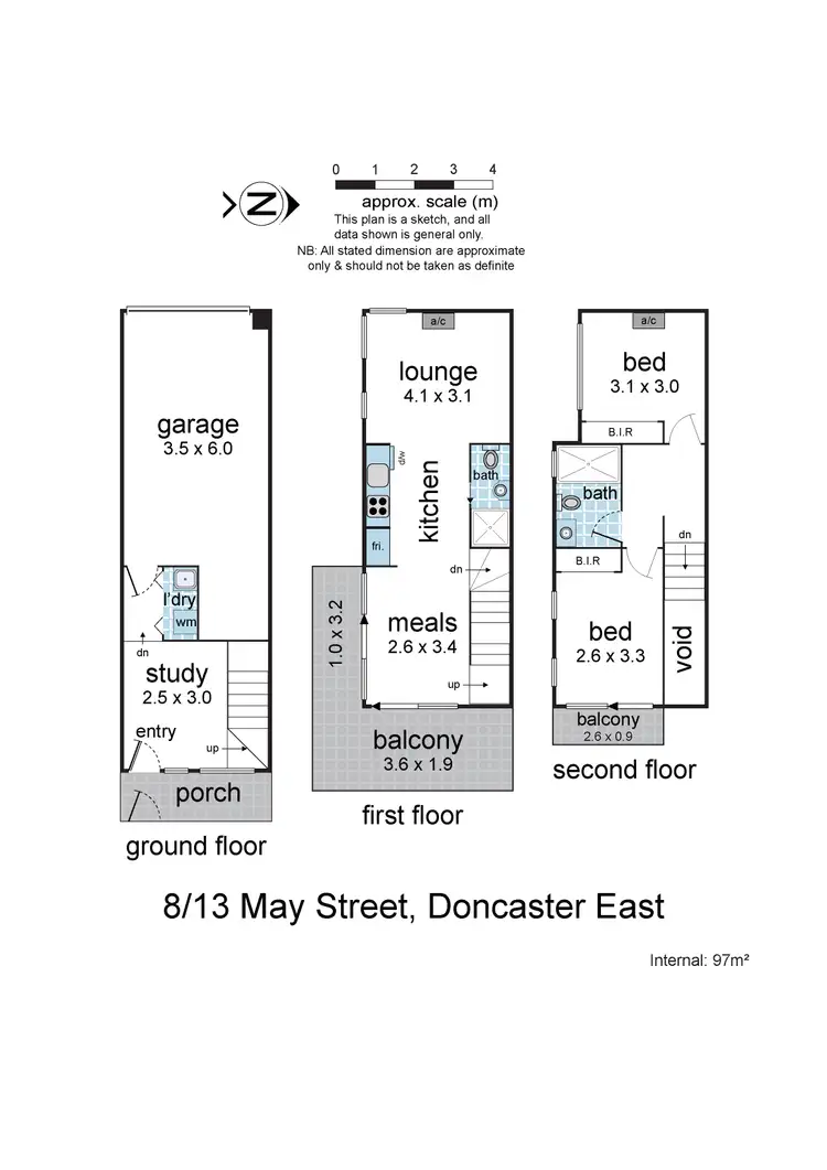 Floorplan of Homely townhouse listing, 8/13 May Street, Doncaster East VIC 3109