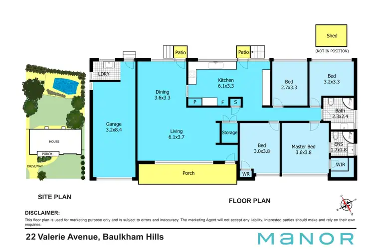 Floorplan of Homely house listing, 22 Valerie Avenue, Baulkham Hills NSW 2153