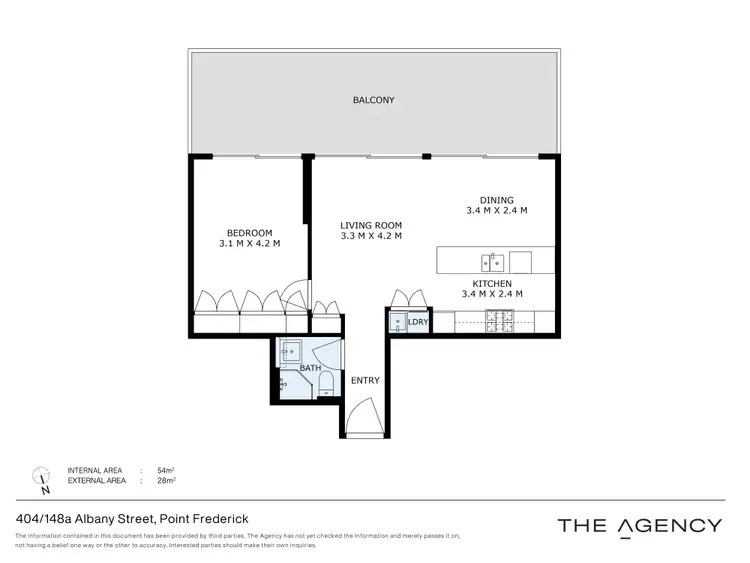 Floorplan of Homely apartment listing, 404/148a Albany Street, Point Frederick NSW 2250