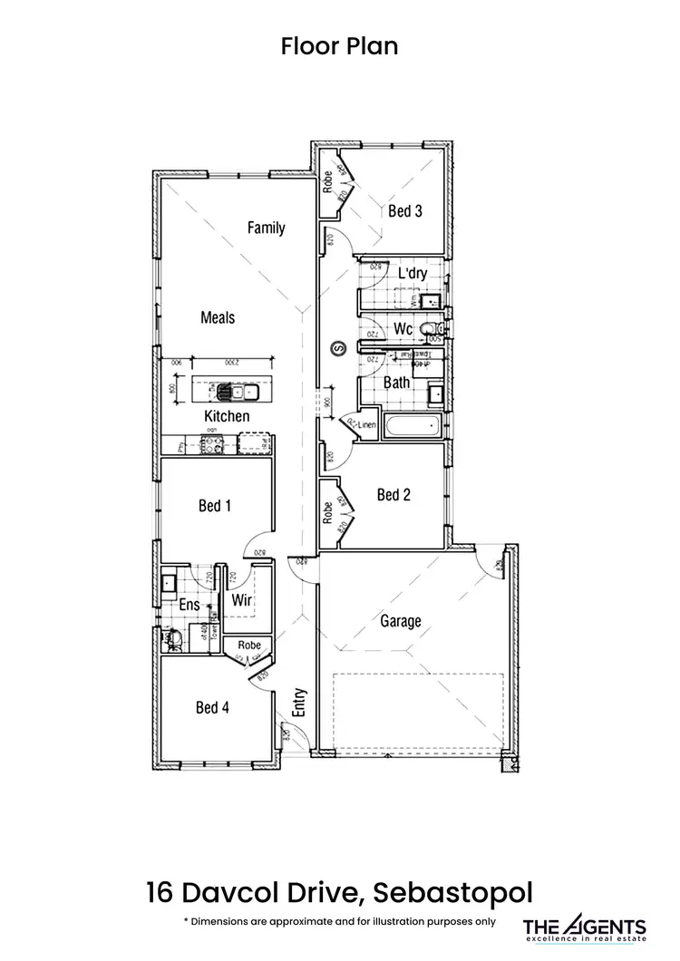 Floorplan of Homely house listing, 16 Davcol Drive, Sebastopol VIC 3356