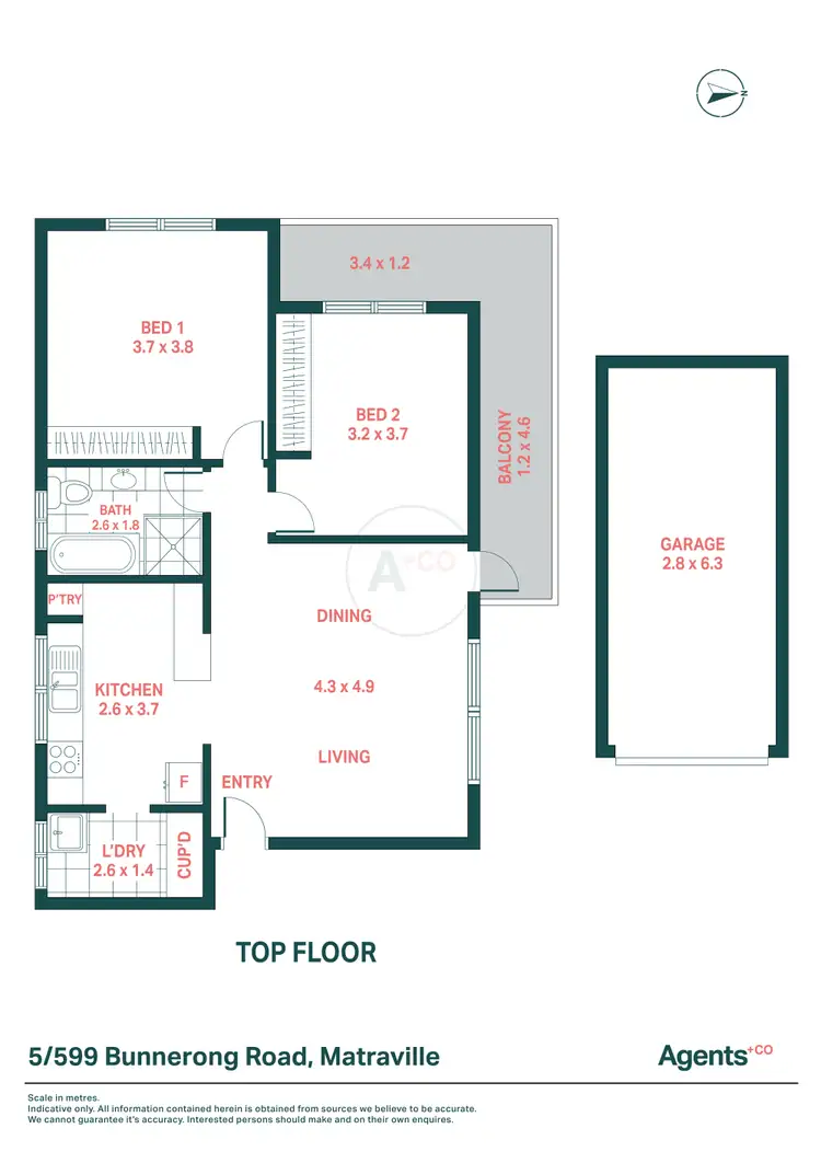 Floorplan of Homely unit listing, 5/599 Bunnerong Road, Matraville NSW 2036