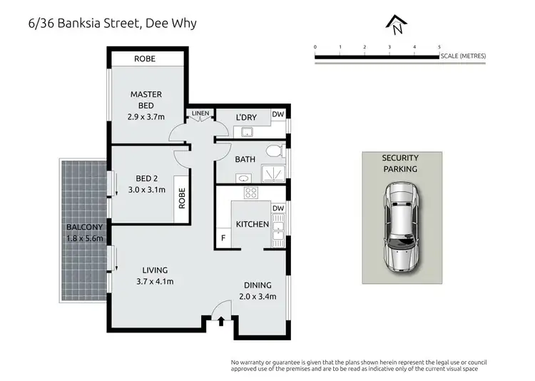 Floorplan of Homely apartment listing, 6/36 Banksia Street, Dee Why NSW 2099