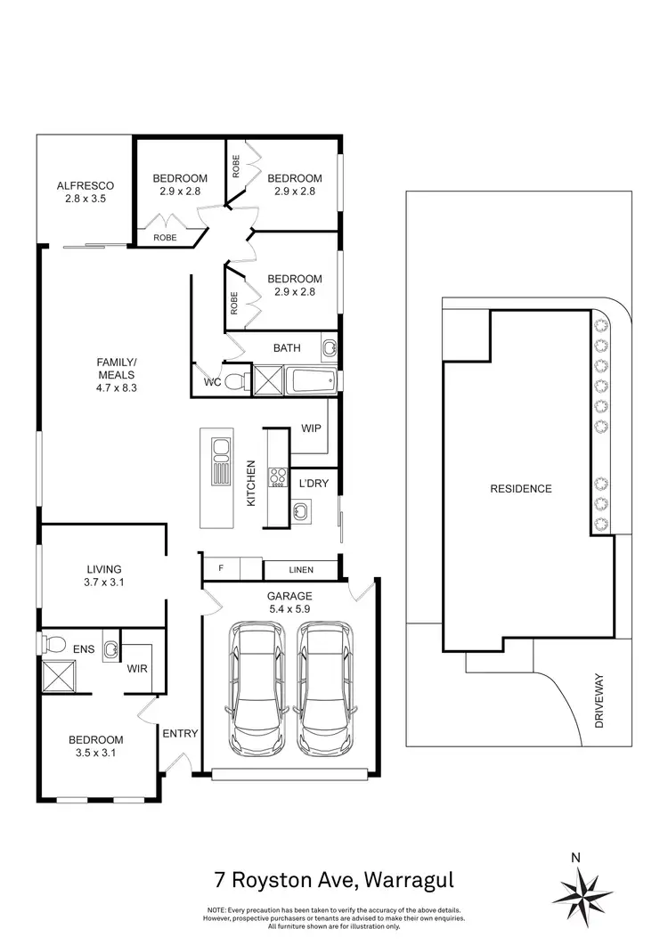Floorplan of Homely house listing, 7 Royston Avenue, Warragul VIC 3820