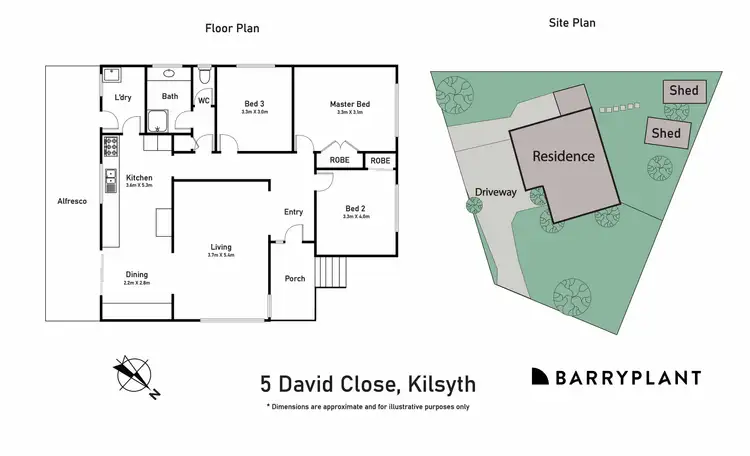 Floorplan of Homely house listing, 5 David Close, Kilsyth VIC 3137