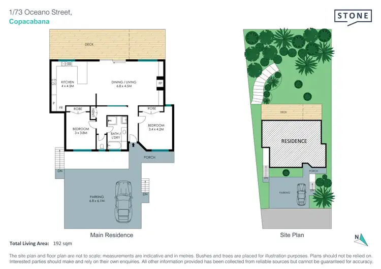 Floorplan of Homely semi-detached listing, 1/73 Oceano Street, Copacabana NSW 2251